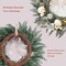 Prelit Christmas Wreath with White Bow and Ball Ornaments (White) 4"D x 20"W x 20"H